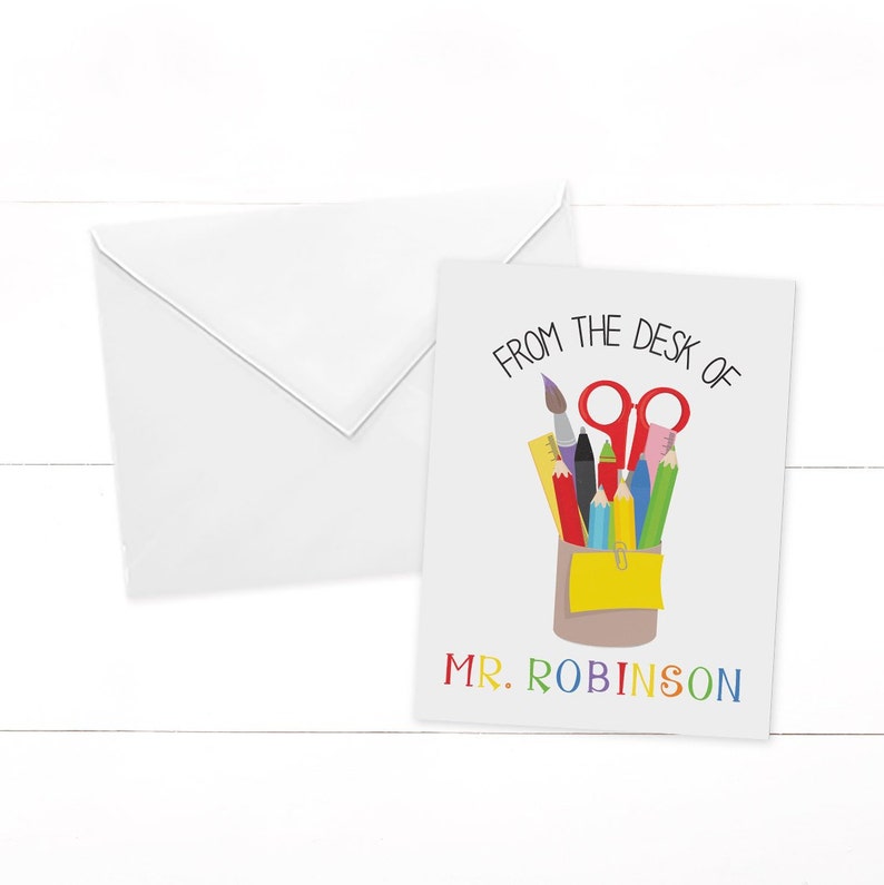 Teacher Gift Christmas Teacher Gift Personalized Teacher Appreciation Gift Male Teacher Gift Personalized Teacher Note Cards