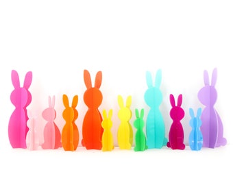 Easter Bunny Decorations 3ct, Bunny Shelf Sitters, Decorative Bunnies, Easter Home Decor, Bunny Party Decor, Bunny Baby Shower, Mantle Decor