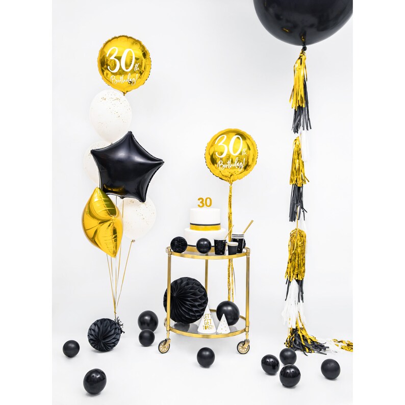 Black and Gold Tassel Garland Kit DIY Tissue Tassel Black Etsy
