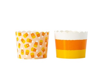 Candy Corn Halloween Baking Cups 50ct, Halloween Food Cups, Candy Holder Halloween, Kids Halloween Party Favor, Halloween Party Supplies