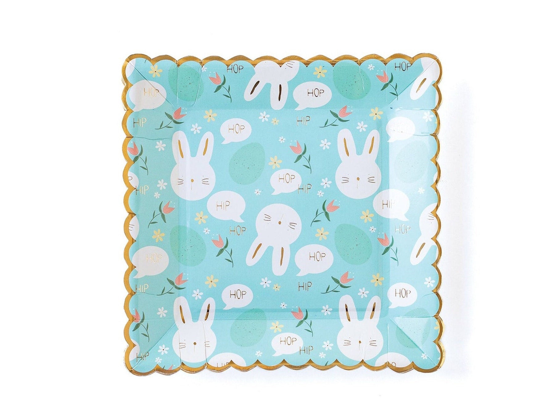 Bunny Scalloped Paper Plates 8ct Bunny Plates Easter Plates Pastel Easter Tableware Bunny Baby Shower Some Bunny is One