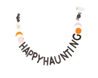 Happy Haunting Halloween Banner, Ghost Banner, Spooky Cute Halloween, Halloween Birthday, Little Boo Shower, Boo Bash, Halloween Home Decor