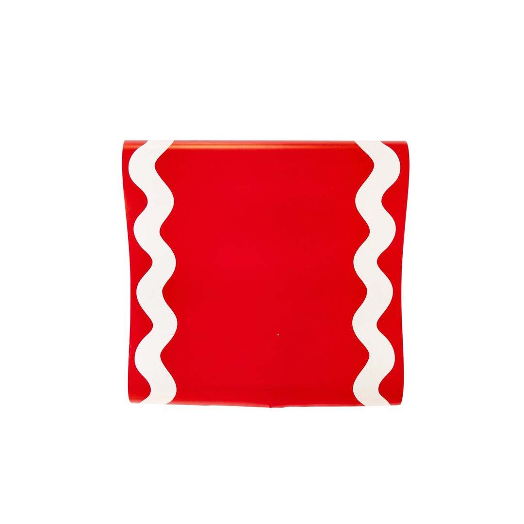 Ric Rac Paper Table Runner, Christmastable Runner Paper, Red Table ...
