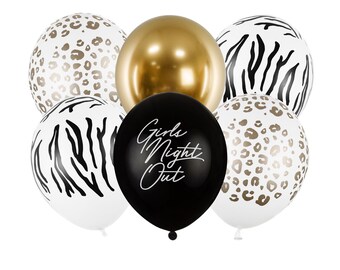 Girls Night Out Balloons, Animal Print Balloons, Safari Bachelorette, Leopard Party Decor, Jungle Safari Party, Get Wild Bachelorette