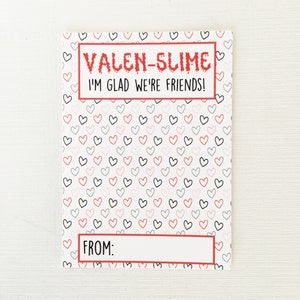 Valentine Slime Slime Valentine Be My ValenSLIME INSTANT DOWNLOAD DIY Printable Valentine Preschool School Valentines Boy image 3