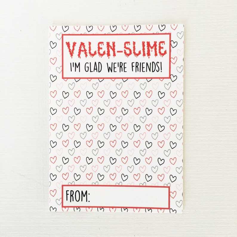 Valentine Slime Slime Valentine Be My ValenSLIME INSTANT DOWNLOAD DIY Printable Valentine Preschool School Valentines Boy image 3