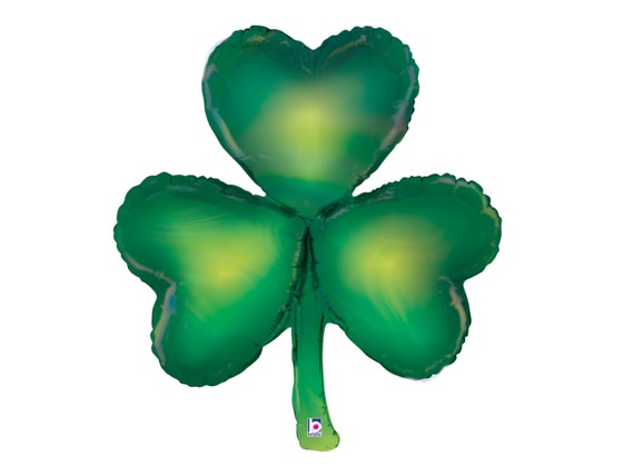 Shamrock Balloon, Giant Shamrock Party Balloon, St. Patrick's Day Balloon, St. Patrick's Day Decor, Four Leaf Clover, Lucky One Birthday Il_570xn