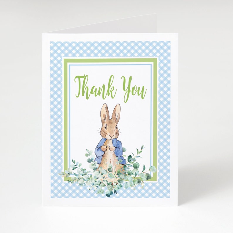 Peter Rabbit Thank You Card Peter Rabbit Baby Shower Peter Etsy
