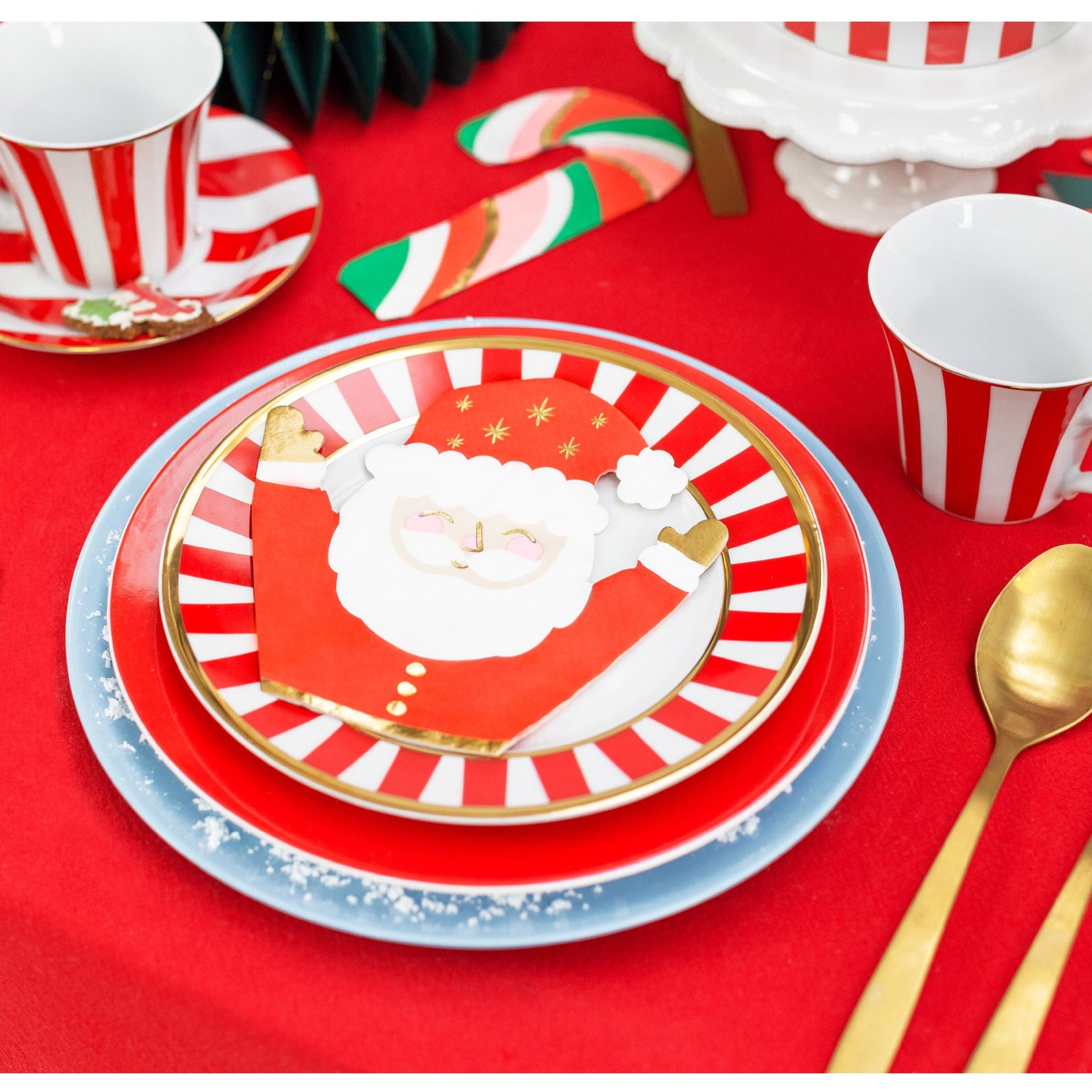 Santa Claus Napkins 20ct Santa Shaped Napkins Christmas Etsy