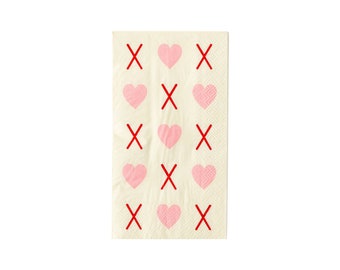 XOXO Valentine Napkins 24ct, Valentine Dinner Napkins, Valentine Tableware, Valentine Party Decor, Valentine Bridal Shower, Galentine Party