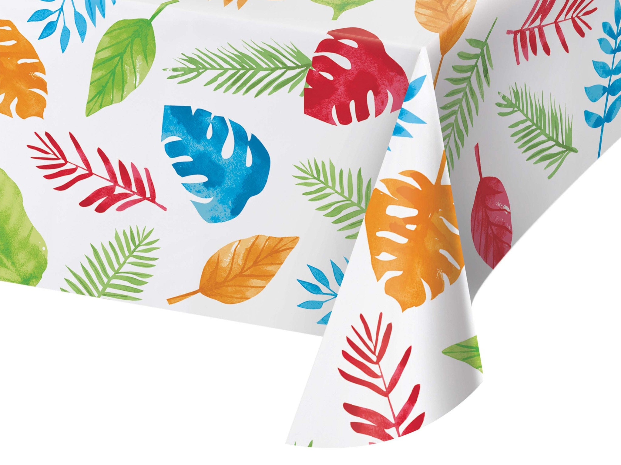 Bright Jungle Leaves Paper Tablecloth Jungle Safari Table Cover Party Animals Tablecloths Safari Birthday Safari Baby Shower