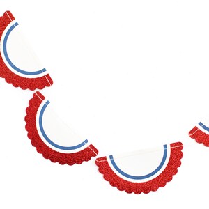 4th of July Bunting Banner, Patriotic Bunting, Red White & Blue Bunting, Patriotic Party Decorations, 4th of July Decorations, Mantel Banner