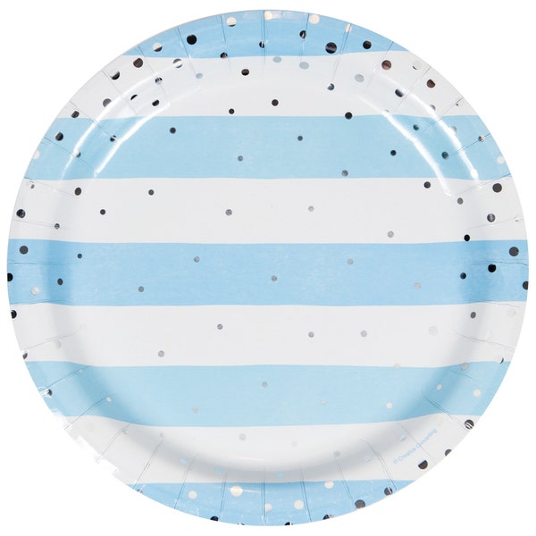 Baby Blue Paper Plate Etsy