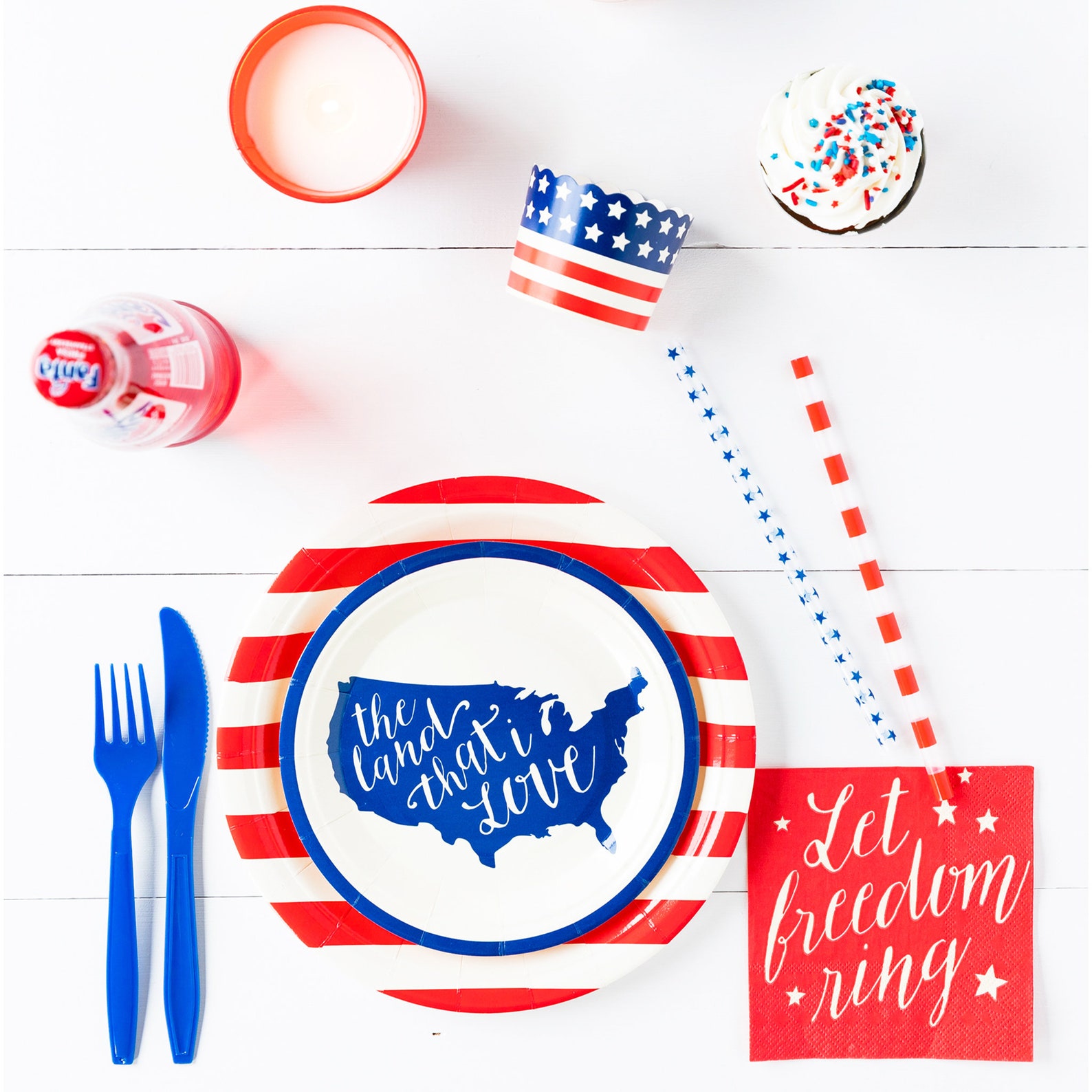 4th of July Paper Plates Small 4th of July Party Plates 4th Etsy