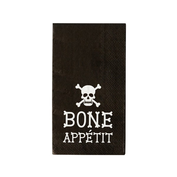 Skull and Cross Bones Napkins 24ct,  Skeleton Napkins, Halloween Napkins, Pirate Napkins, Guest Towels, Pirate Party, Skeleton Party Decor