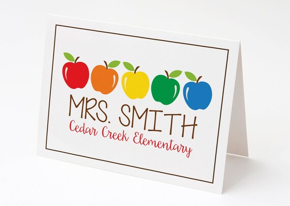 Teacher Note Cards, Personalized Teacher Gift, Teacher Appreciation Gift, Teacher Christmas Gift, Preschool Teacher Gift, Il_570xn