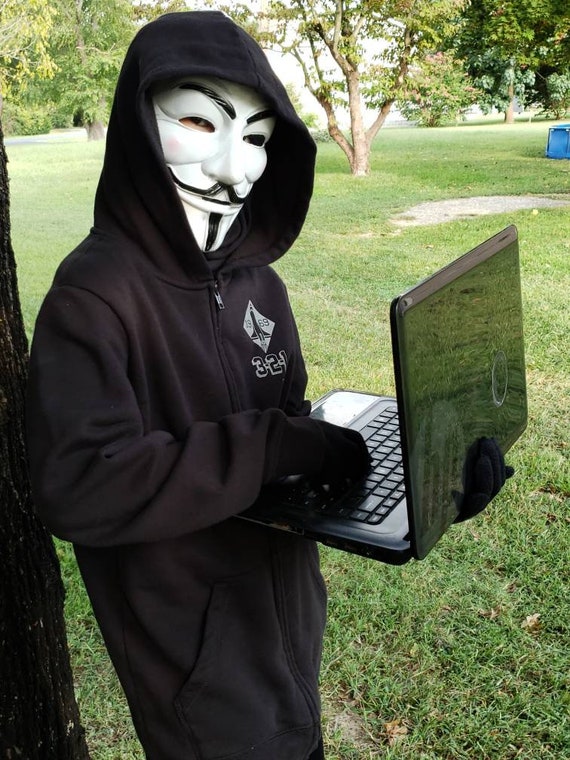 Maschera in costume anonimo maschera hacker maschera hacker - Etsy Italia