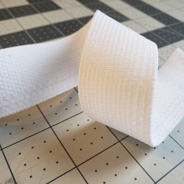 Brief elastic, 1 1/4in, plush underwear waistband, white plush elastic, plush elastic, underwear elastic, thickening elastic, soft touch