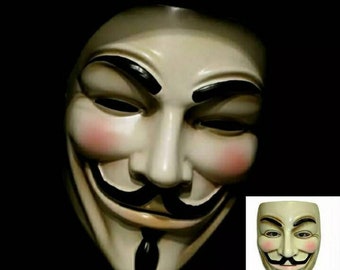 V is for VENDETTA costume mask, V mask, horror Halloween mask, costume mask, cosplay mask, Halloween mask