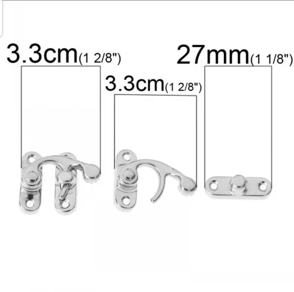 Hook Locks Trinket Box Latches Swing Locks Wallet Closures Etsy