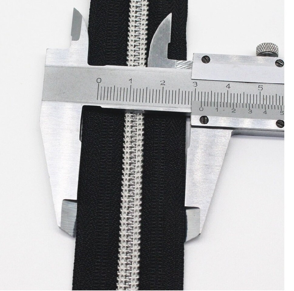 SILVER 5 zipper by the yard double zippers zipper heads Etsy