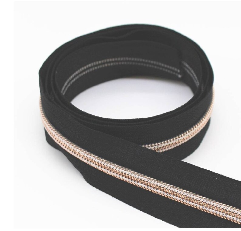 Rose Gold zipper cut by the yard double zippers zipper Etsy