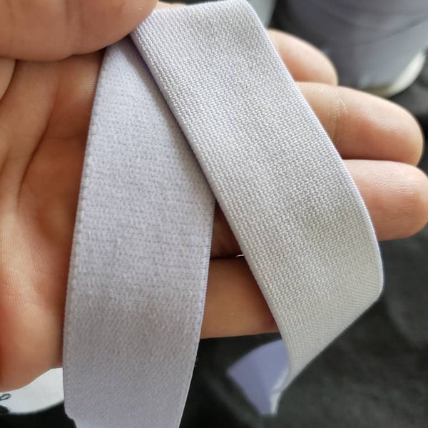 1in plush elastic, double plush, pale blue waistband elastic, plush blue elastic, soft underwear elastic, finishing elastic