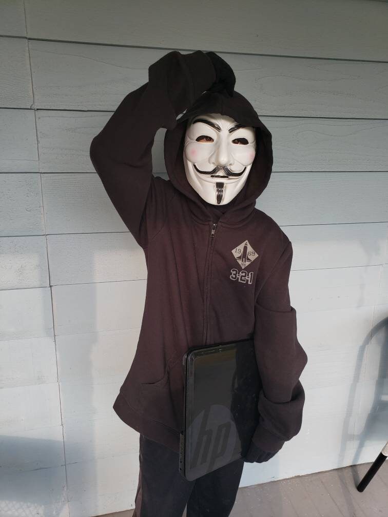 Anonymous Costume Mask Hacker Mask Halloween Hacker Mask Etsy UK
