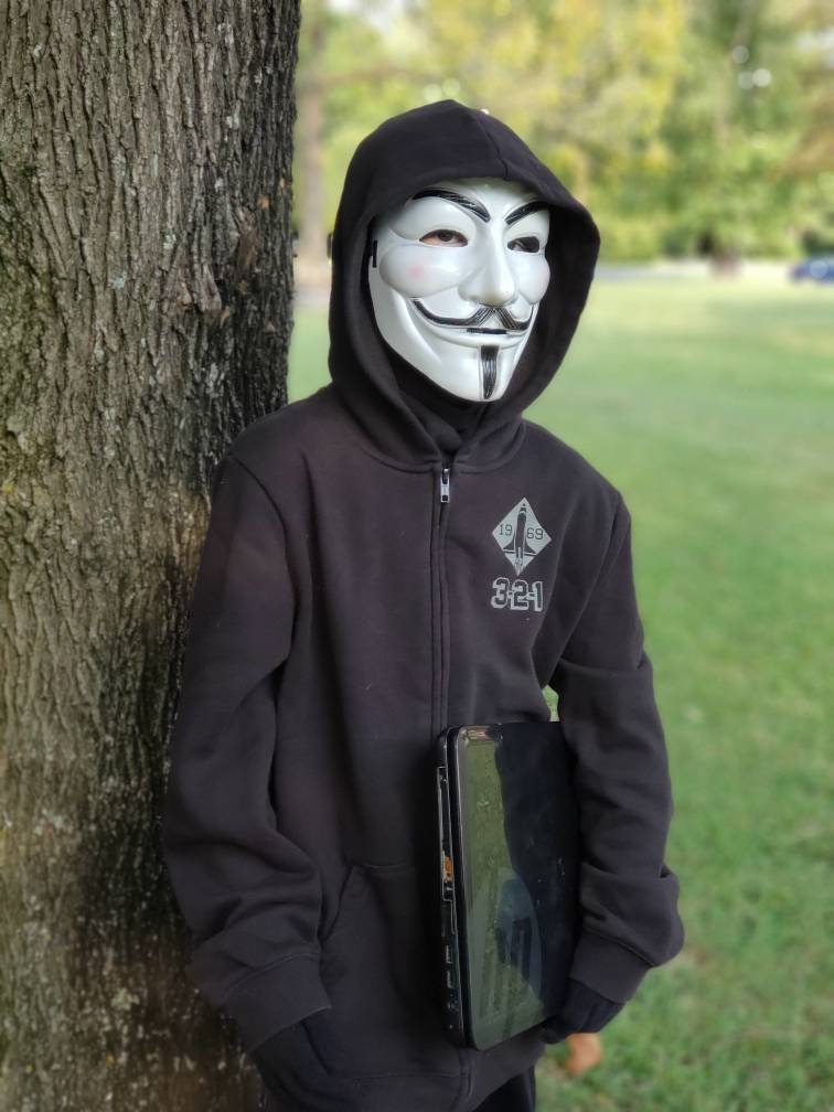 Anonymous Costume Mask Hacker Mask Halloween Hacker Mask Etsy UK