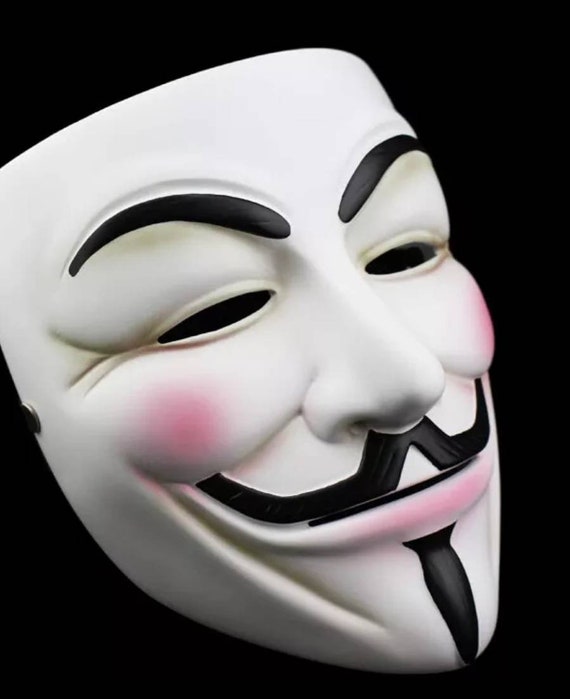 Anonymous Costume Mask Hacker Mask Halloween Hacker Mask - Etsy