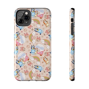 Bluey Rainbow Tough Phone Cases, For real life