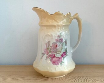 Large Yellow Dorothy Pitcher By James Kent Ltd. England 1945