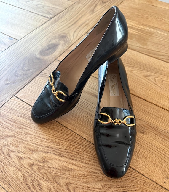 Black Loafers with Gold Embellishments Amazon.com | Allurenana Women main image 3