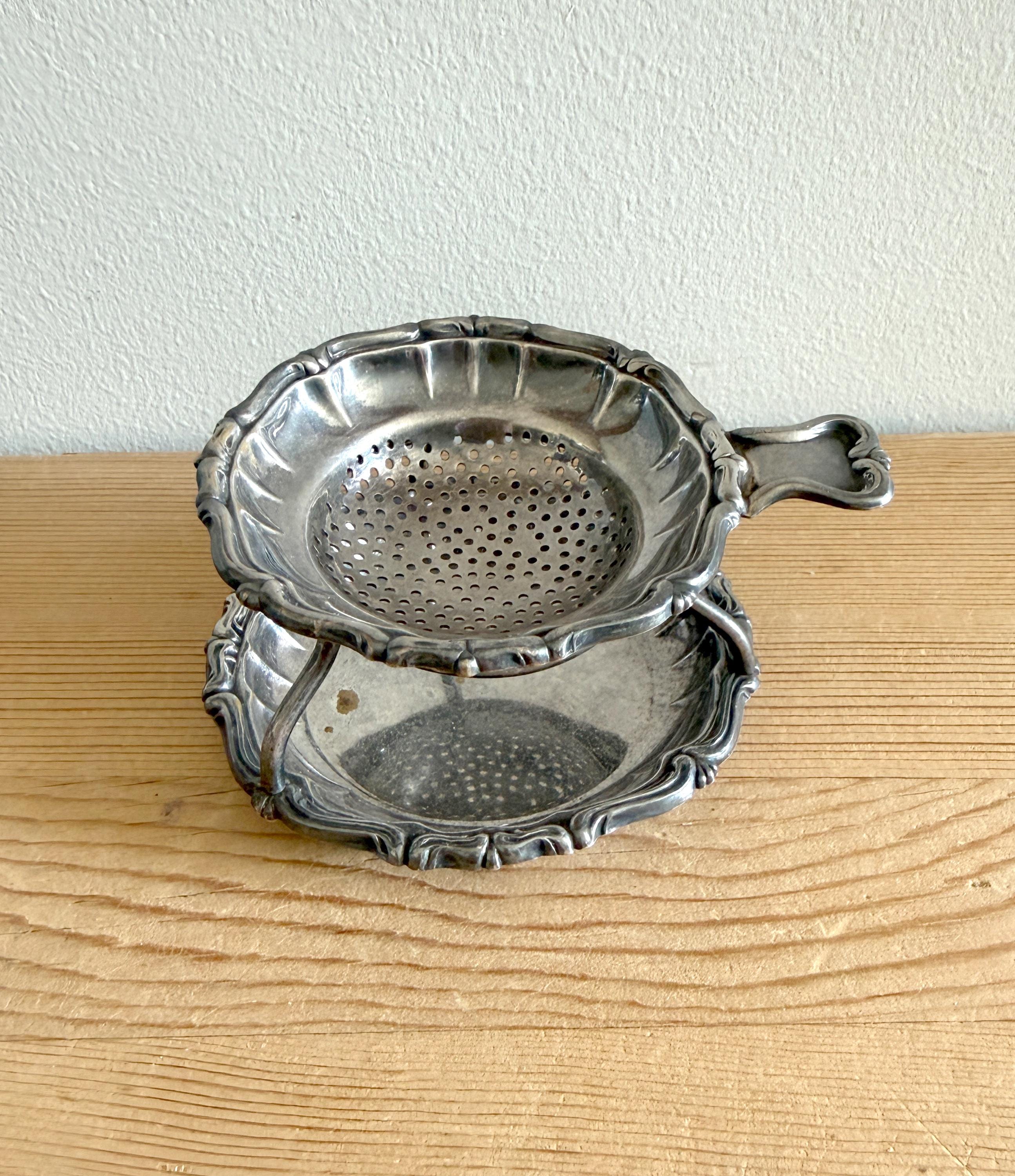 Silver plate tea strainer - Etsy 日本