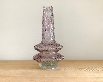 Timo Sarpaneva Textured Glass Vase for Littala Finland 1970s
