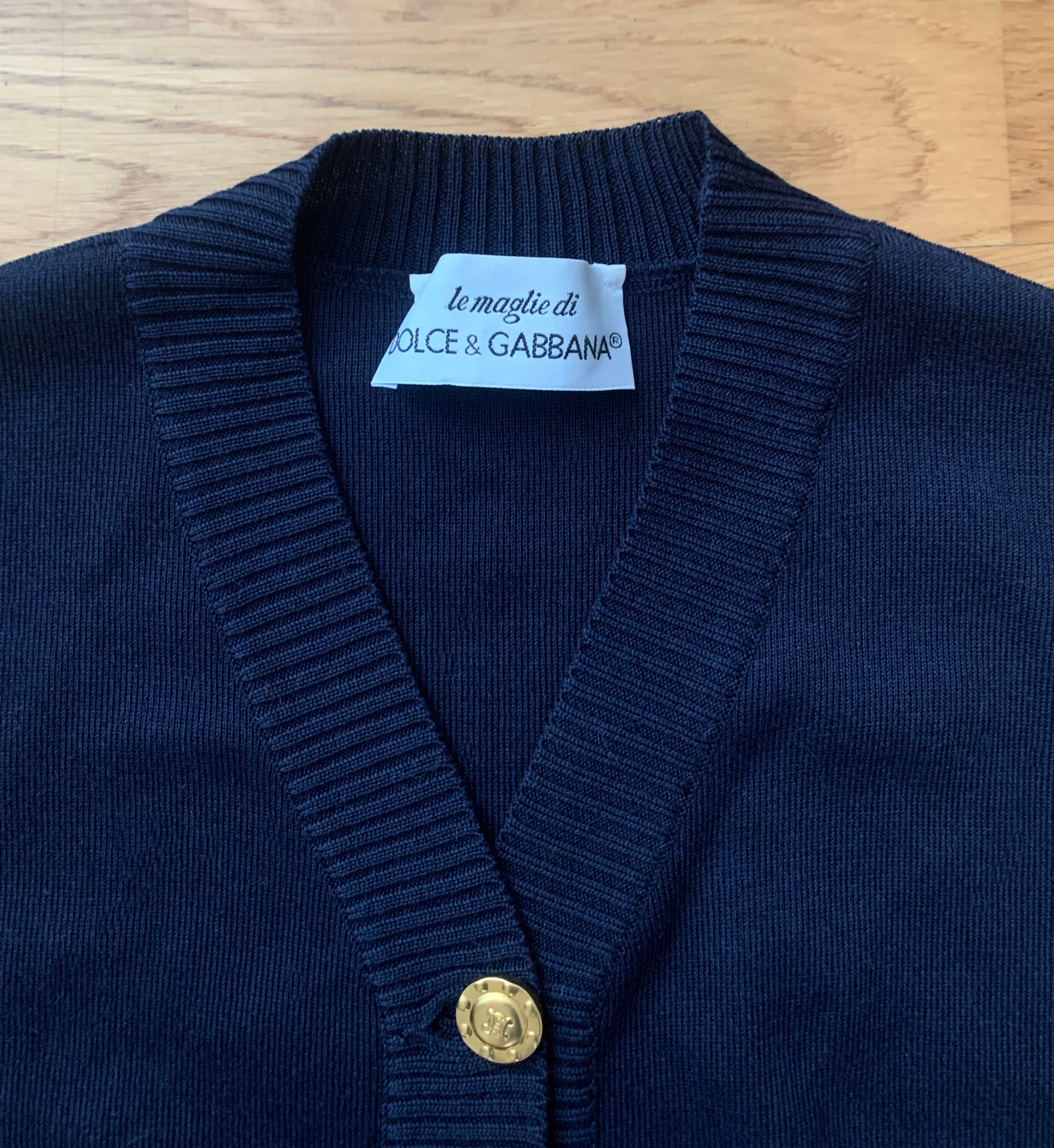 Top Gilet Dolce & Gabbana - Taille 42 - Bleu, Broderie Et Boutons - Occasion Très Bon état