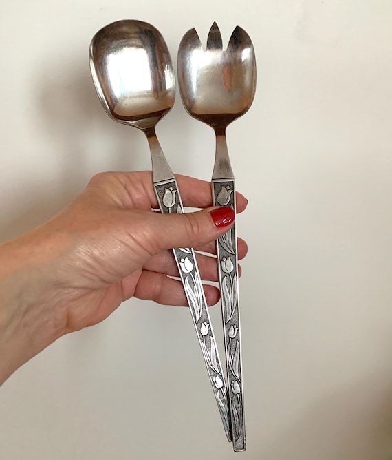 美術品・アンティーク・コレクション サラダサーバー/シルバースプーン