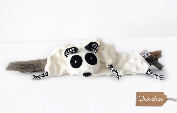 Doudou Panda Negro Doudou Bebe Original Regalo De Etsy