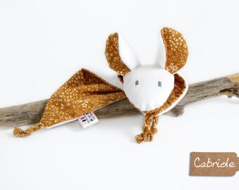 Doudou Souris blanche - Doudou pour bébé - Cadeau de naissance