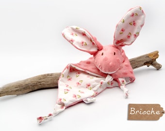 Doudou Lapin - Doudou Oeko tex - Cadeau de naissance - Doudou pour bébé - Peluche Oeko tex pour bébé