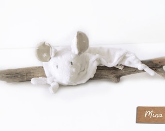 Doudou Souris - Doudou pour bébé - Cadeau de naissance - Cadeau bébé