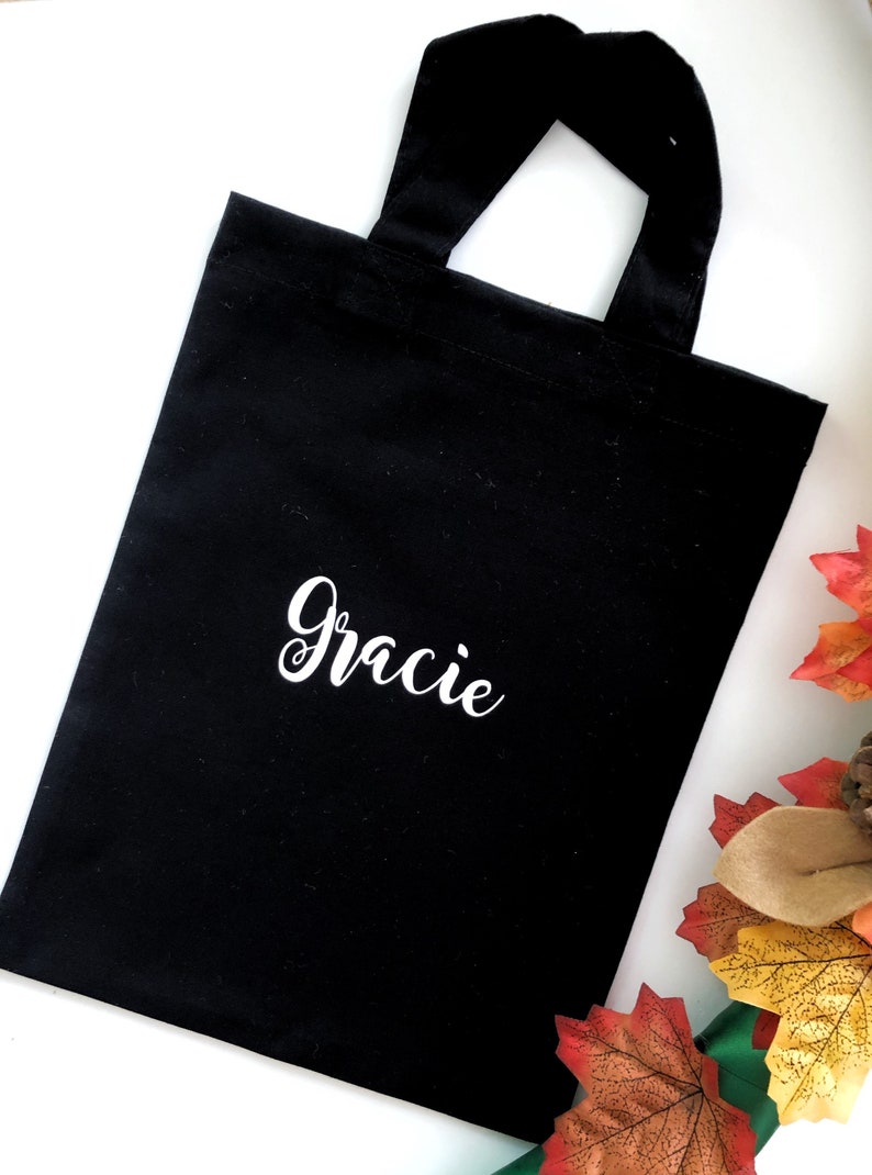 Personalised bag mini cotton bag with name tote letter bag Etsy