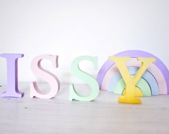 wooden letters - freestanding letters - personalised gift - wooden letters for nursery - wooden initial