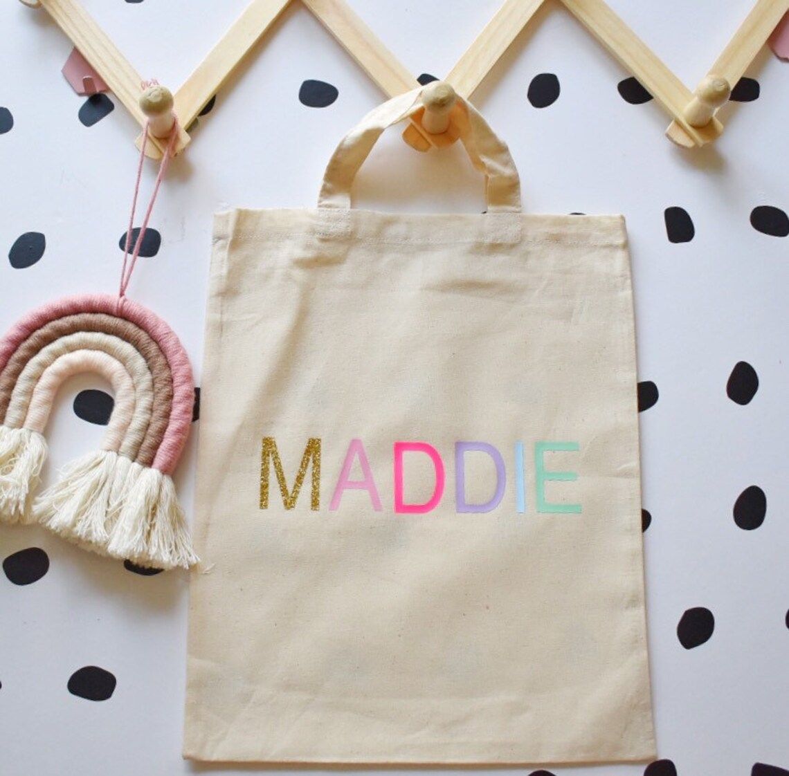 Personalized name bag cotton bag with name personalised Etsy