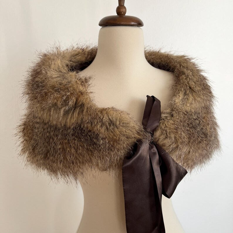 faux fur shawl stole
