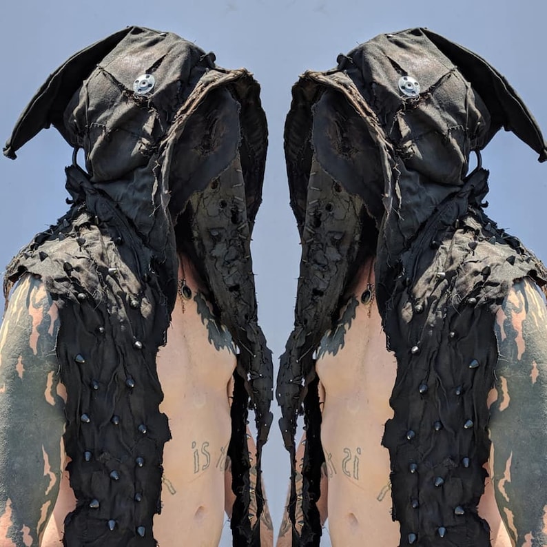 The Executioner Hood by SceneSick Post Apocalyptic Festival Wasteland Dystopian Black Metal Dark art Horror Couture