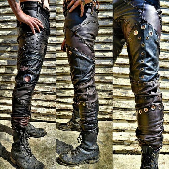 Leather SceneSick Patchwork Post Apocalyptic Wasteland Warrior | Etsy