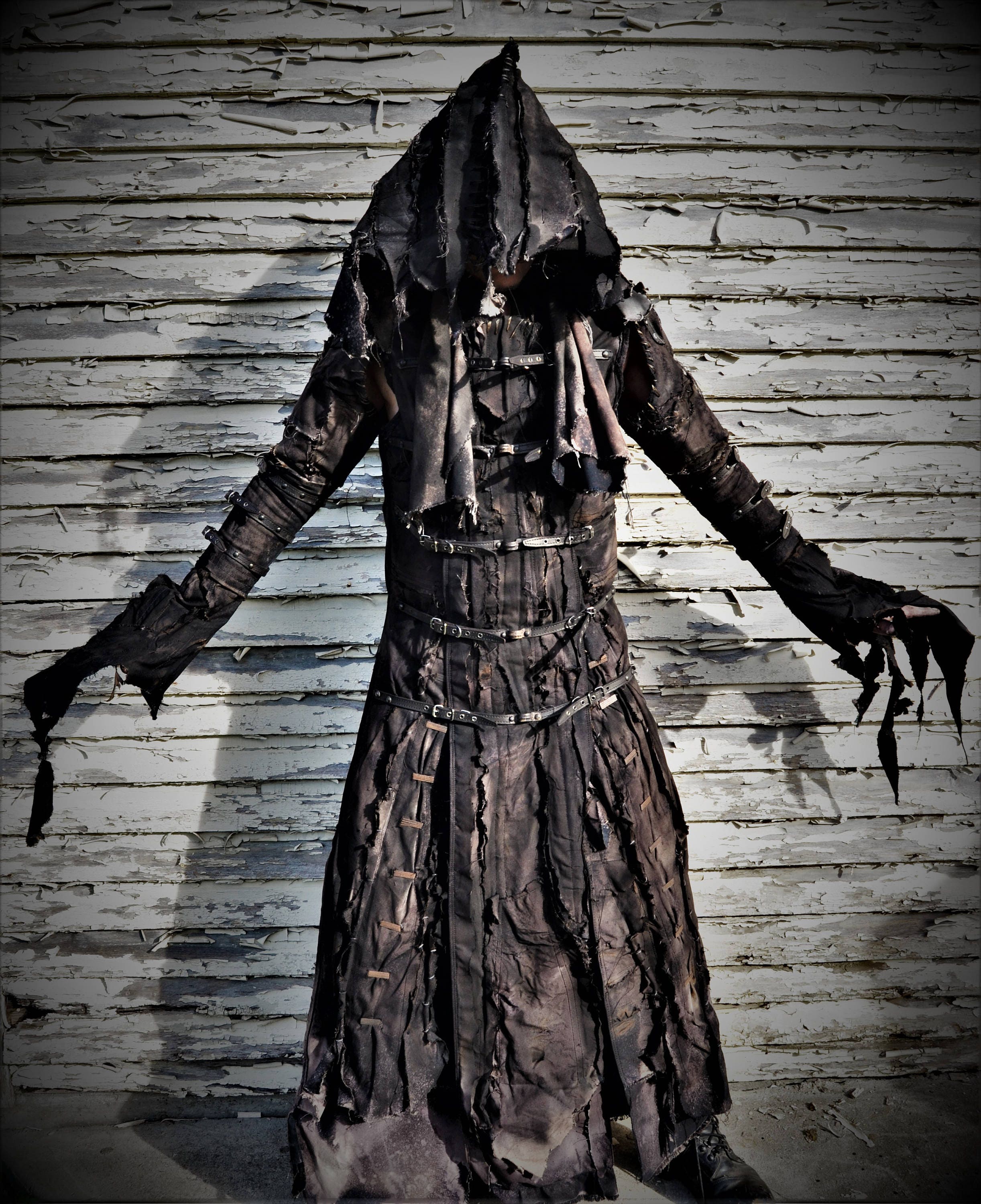 he Goblin SceneSick Stage Wear Ceremonial Robe Horror Costume Fantasy Black...