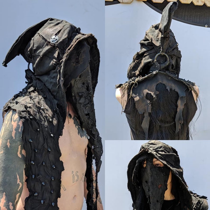 The Executioner Hood by SceneSick Post Apocalyptic Festival Wasteland Dystopian Black Metal Dark art Horror Couture