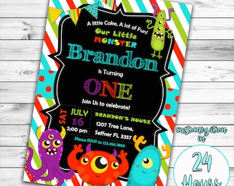 Little Monster Birthday Invitation, Monster Birthday Invitation, Monster Invitation, Monster Birthday Party, Monster Birthday, Printable
